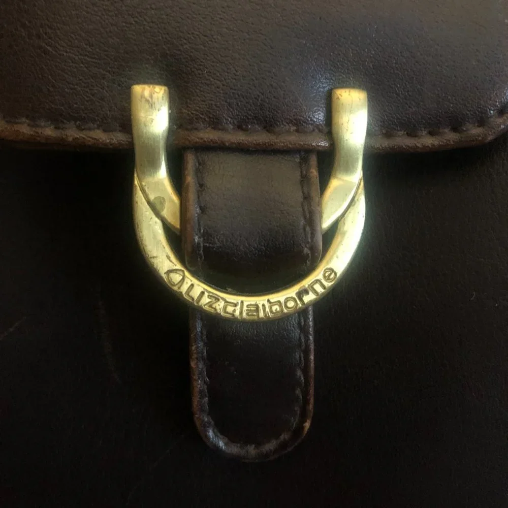 Vintage Liz Claiborne Lush Brown Leather Classic Shoulder Bag / Satchel - Picture 3 of 16